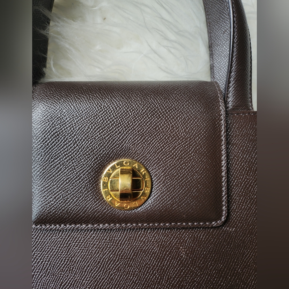 BVLGARI Black/Brown 100% Leather Shoulder Bag - Picture 11 of 16